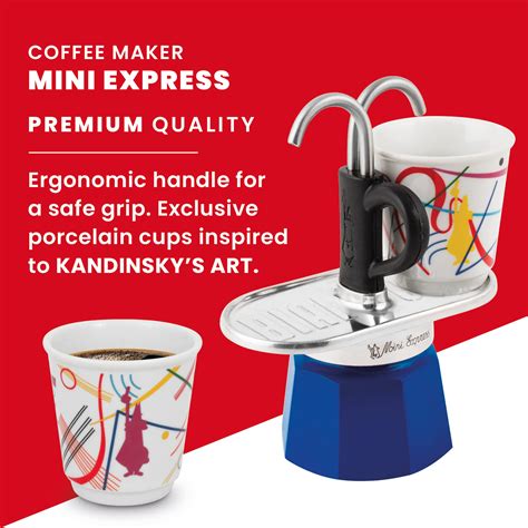 Bialetti - Mini Express Kandinsky: Moka Set includes Coffee Maker 2 ...