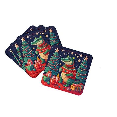 Carolines Treasures DAC1167FC 0.15 x 3.5 x 3.5 in. Alligator Christmas ...