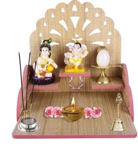 Ridhima Creations Wooden Home Temple, Handcrafted Wooden Home Temple ...