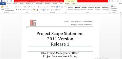 Image result for Download Project Scope Statement Template