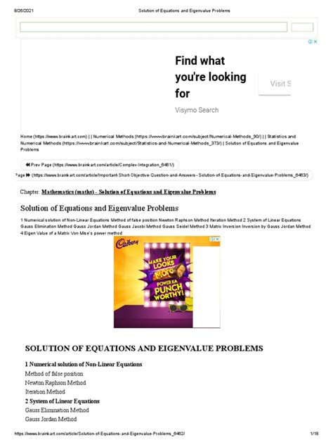 Image result for Eigenvalue Problems