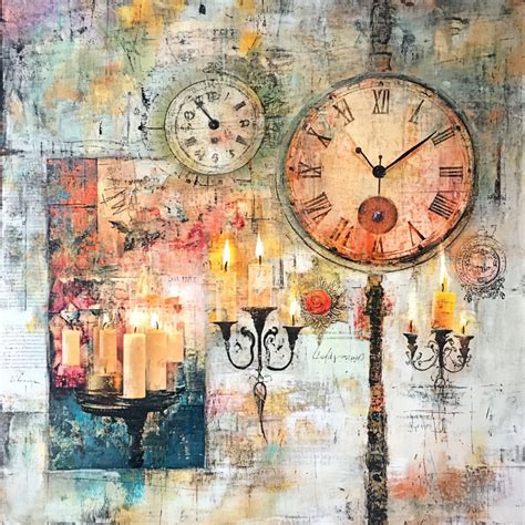 Abstract Candle And Clock Art Print Free Stock Photo - Public Domain ...