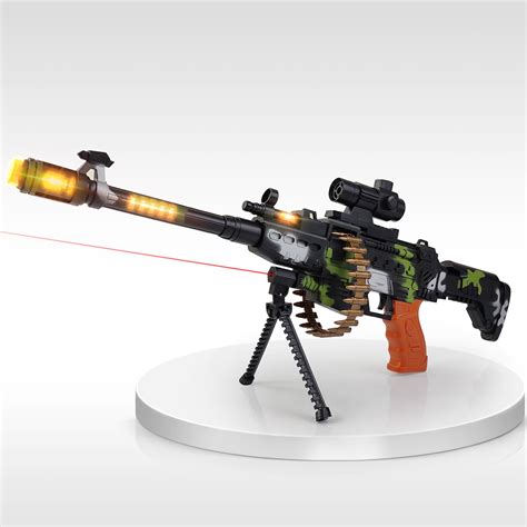 NHR Musical Army Style Toy Gun for Kids with Music, Lights and Laser ...