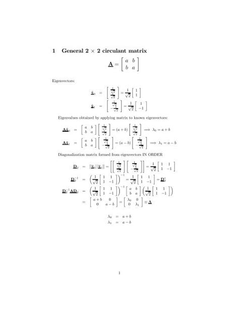 Image result for Circulant Matrix Diagonalization