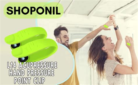 SHOPONIL Acupressure Hand Pressure Point Clip,All Natural Headache ...