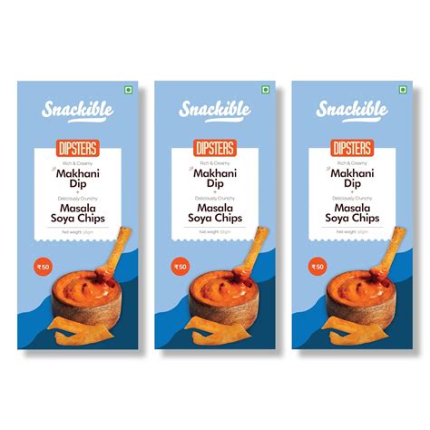 Snackible Makhani Dip with Masala Soya Chips - 56gm (Pack of 3 ...