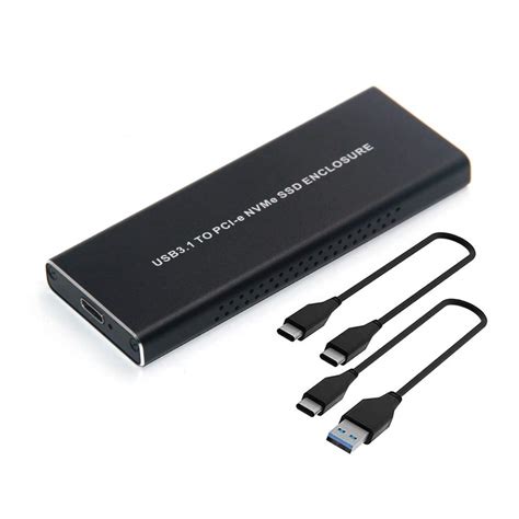 NVMe Enclosure PCIe M.2 2280 SSD Box, Type-C USB 3.1 NVME Solid State ...
