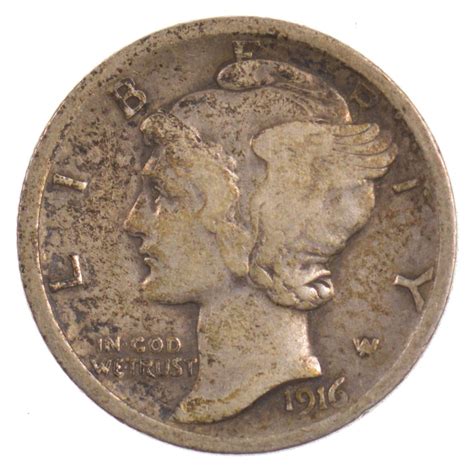 1916 Mercury/Winged Liberty Head Silver Dime | Property Room