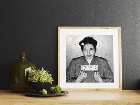 Rosa Parks poster Mugshot print Police mug-shot portrait, Activist pri ...