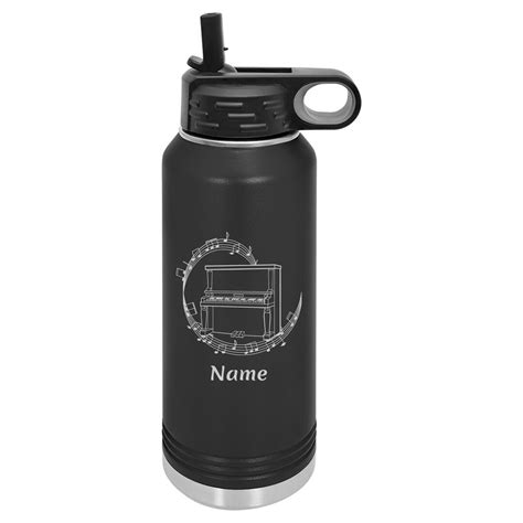 Piano Personalized Music Water Bottle, Piano Water Bottle Gifts, Piano ...