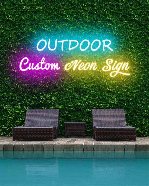 DUNACO Large Custom Outdoor Neon Sign, Personalized Neon Signs ...