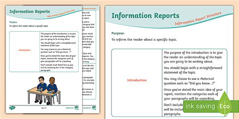 Image result for Information Report Structure