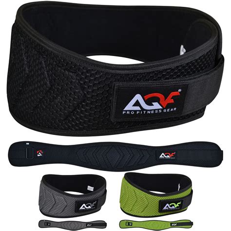 AQF Weight lifting Belt Neoprene curved 6" Back Support Belt Fitness ...
