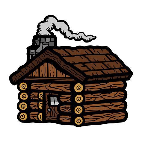 Early Log Cabin Clip Art