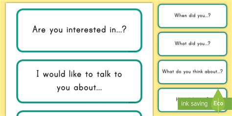 Conversation Starter Cards - Twinkl Teaching Resource