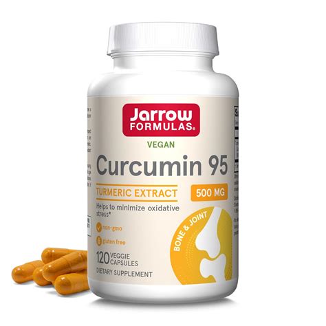 Jarrow Formulas, Curcumin 95, 500 mg, 120 Veggie Caps : Amazon.in ...