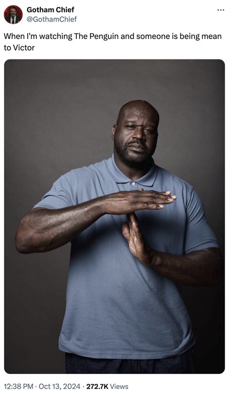 When I'm watching The Penguin and someone is being mean to Victor ...