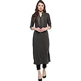 Buy ZIYAA Women's Straight Faux Crepe Kurta at Amazon.in