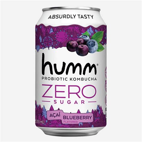 Zero Sugar Acai Blueberry Kombucha | Humm Kombucha