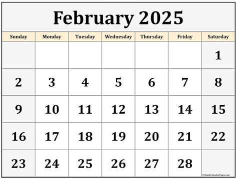 February 2025 calendar | free printable calendars