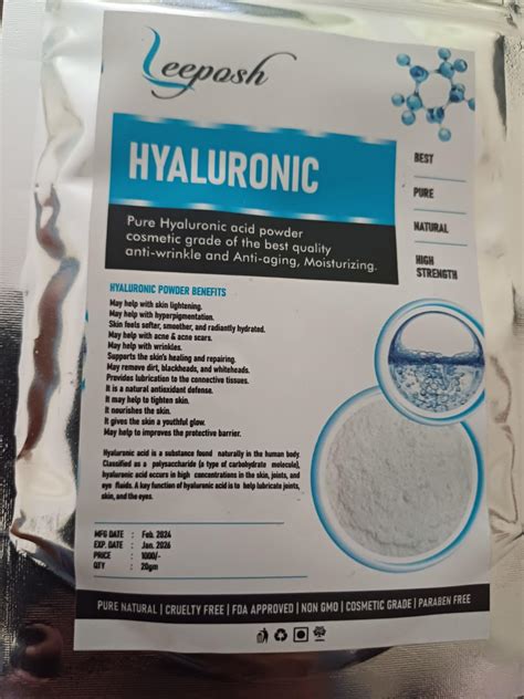 Hyaluronic Acid powder Lowest Molecular size Below10 Kda Hyaluronic ...