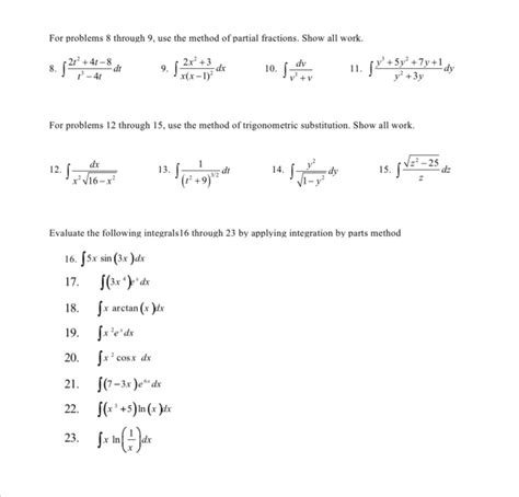Evaluate Integrals Using Substitution 的图像结果