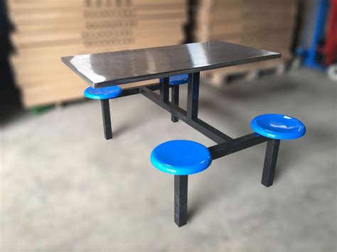 8人连体餐桌椅-不锈钢连体餐桌椅-深圳市北魏家具有限公司