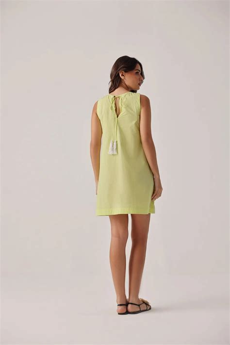 Lime Harper A-line Mini Dress - NOIB