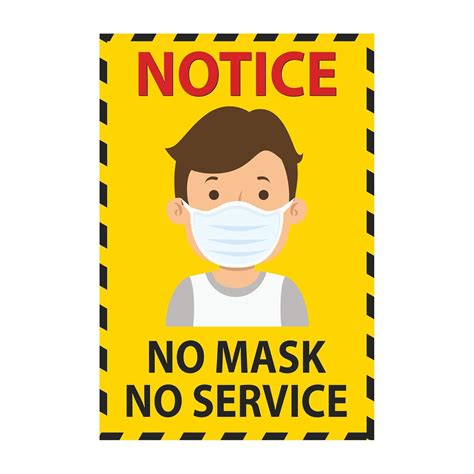 Anne Print Solutions® Coronavirus Notice No Mask No Service Poster ...