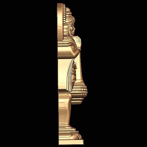 Divine Hanuman 3D Model STL - Intricately Designed Art Piece