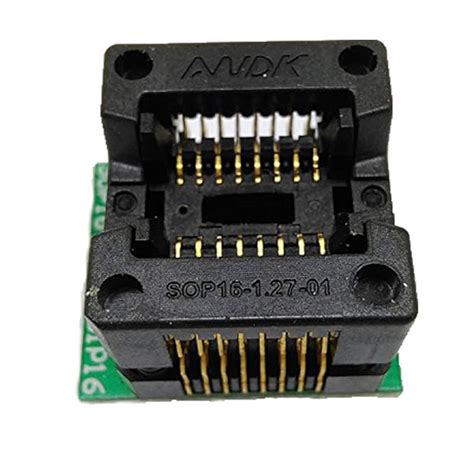 SOP16 SOIC16 SO16 to DIP16 Programming Socket Pin Pitch 1.27mm IC Body ...