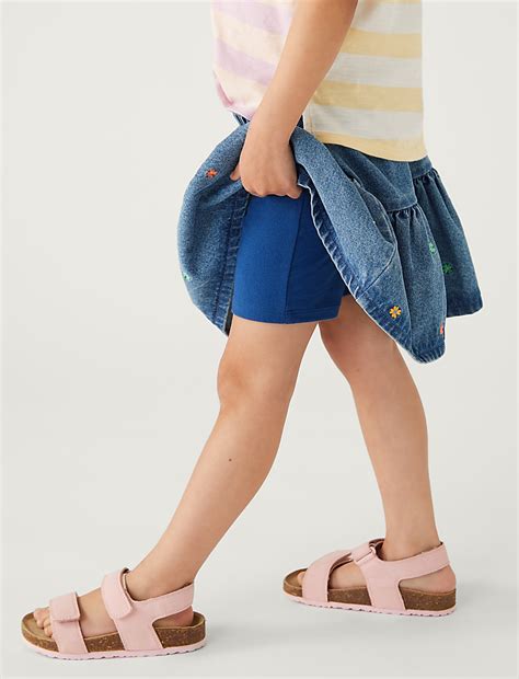 Buy Denim Floral Embroidered Skort at Marks & Spencer