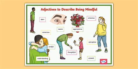 Mindfulness Adjectives Word Mat