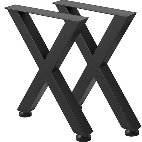 Metal Table Legs 28.3 x 23.6 Inch Black Table Legs Premium Steel Table ...
