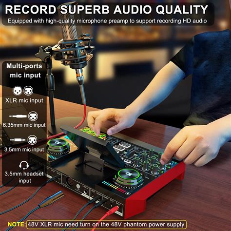 Buy USB Audio Interface with Mixer & Vocal Effects, tenlamp G10 Multi ...