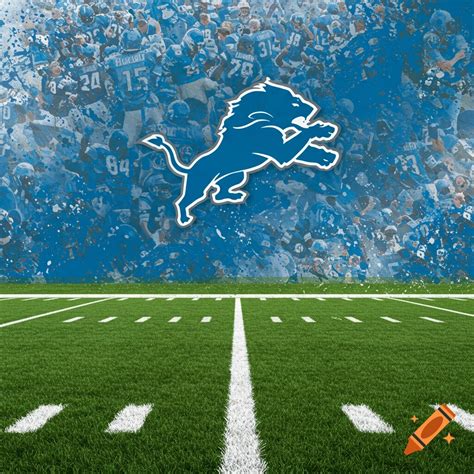 Detroit Lions logo background on Craiyon