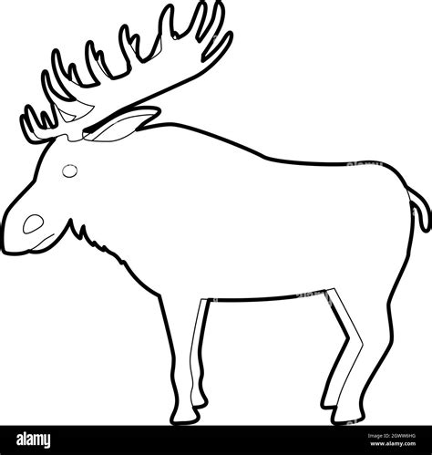 Elk Clip Art Black White