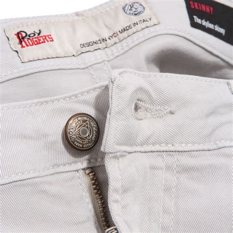1842AB pantalone donna ROY ROGERS SKINNY light grey jeans woman