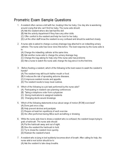 Prometric Test Questions 的图像结果