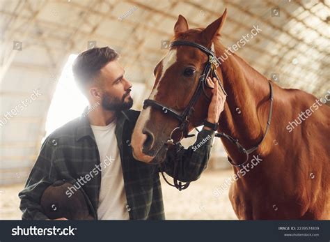 Young Man Horse Hangar Stock Photo 2239574839 | Shutterstock