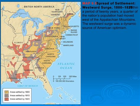 Westward American Expansion Map, 1800-1820