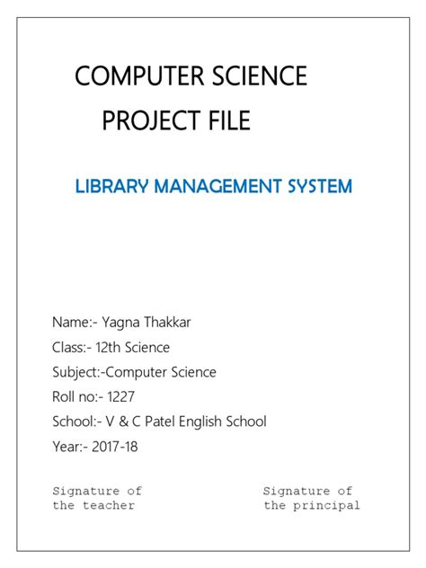 Image result for Library Management System Project PDF