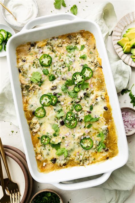 Chicken Enchilada Casserole Green Sauce