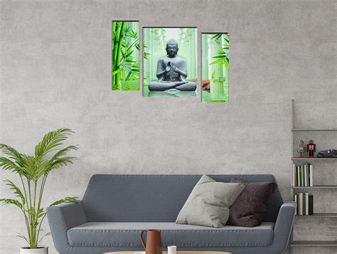 Buy Indianara Set of 3 Gautam Buddha MDF Art Painting (2096 FLa ...