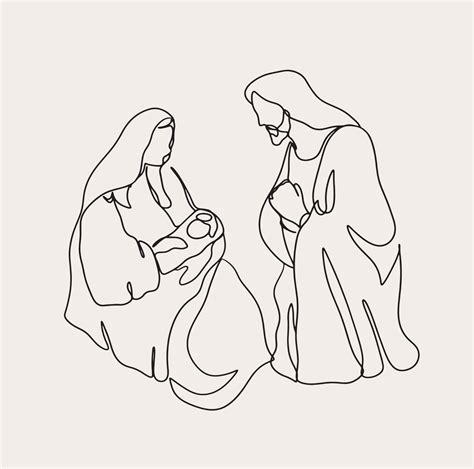 Minimalist Christian Line Art, Religious Illustration, Simple Sketch Jesus , Biblical Faith ... - illustration of faith in the bible
