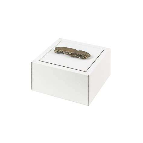 GIOBAGNARA · Venice Shop · Square box covered in leather - Ambra ...