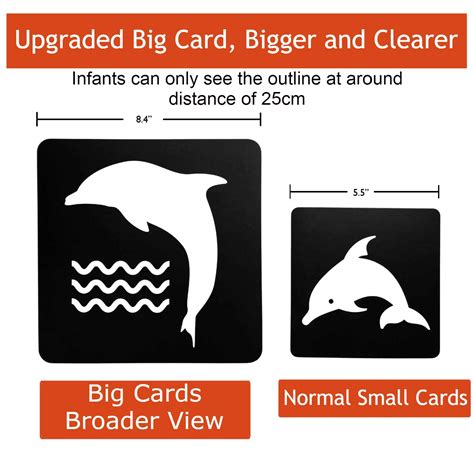 MINTLIFE Black White Flash Cards for Babies 20 Cards 40 Pages 8.4'' x 8 ...