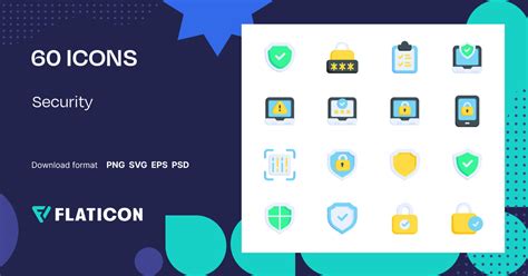 Security Icon Pack | Flat | 60 .SVG Icons