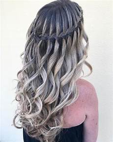 Waterfall Curls Hairstyles by 40 Flowing Waterfall Braid Styles Waterfall Braid Waterfall Curls Hairstyles