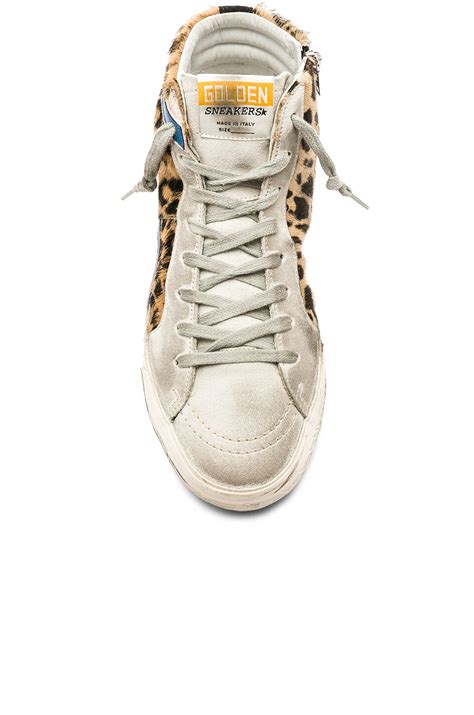 Golden Goose Slide Sneaker in Ice & Black Spot Horse | REVOLVE